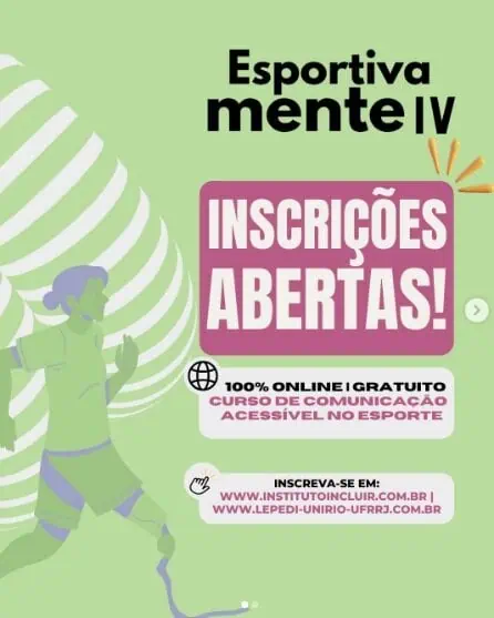 Esportivamente abre inscrições para curso de formação em esporte
